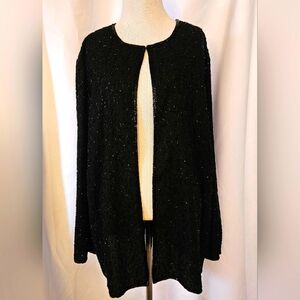 Vintage JMD beaded‎ evening jacket~3X~Christmas~New Years~Classic style~lined